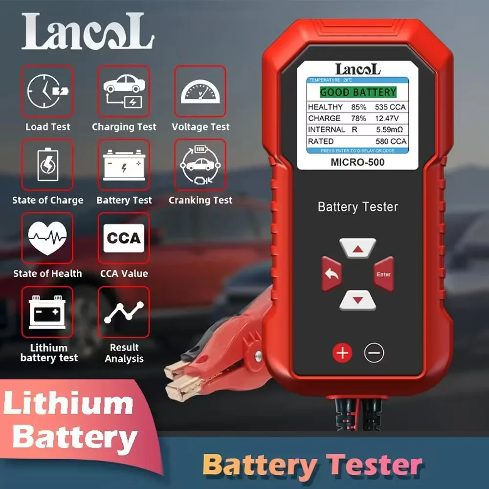 Battery Load Tester - 란콜 마이크로 500 12V 자동차 배터리