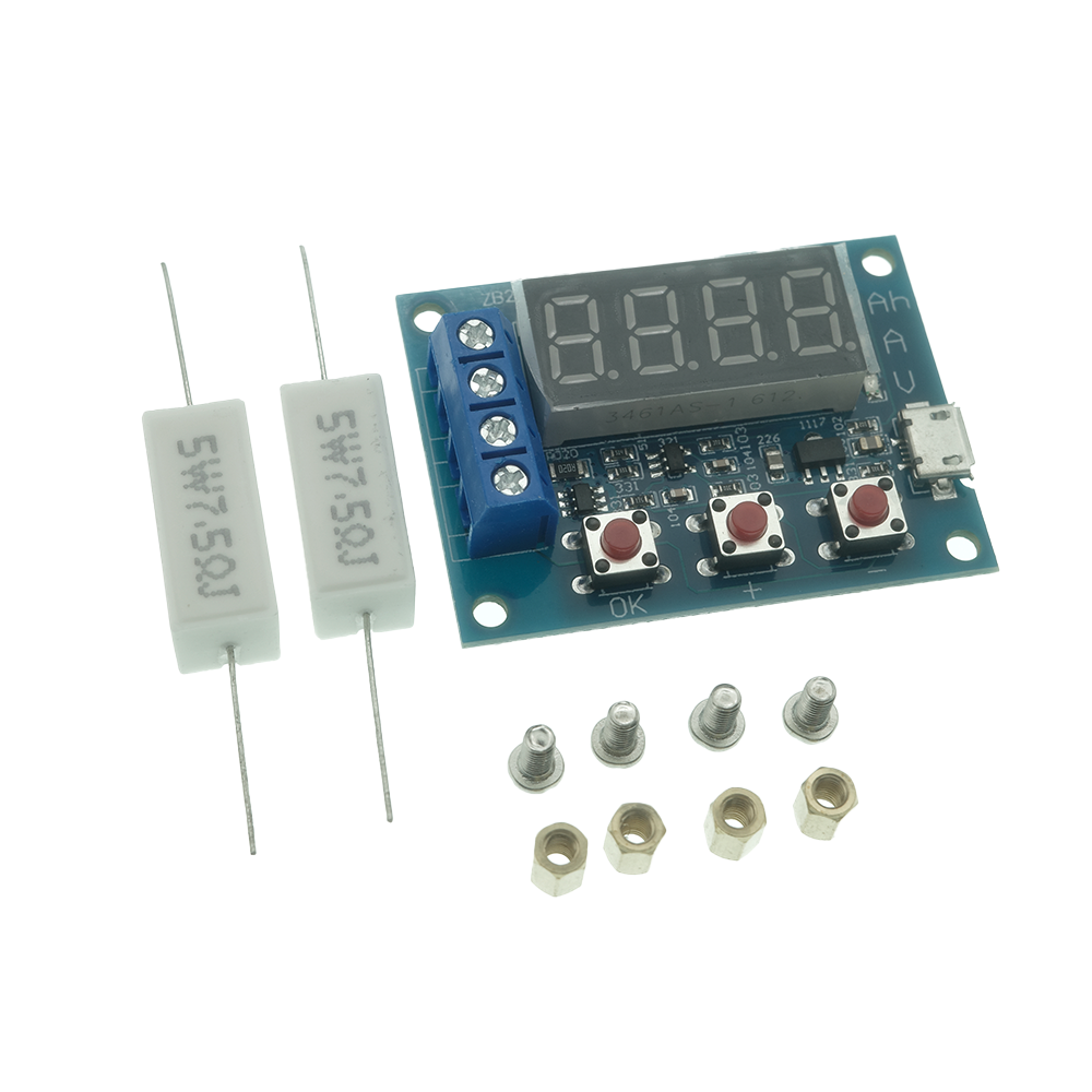 Battery Load Tester - ZB2L3 디지털 배터리 용량 테스터, LED