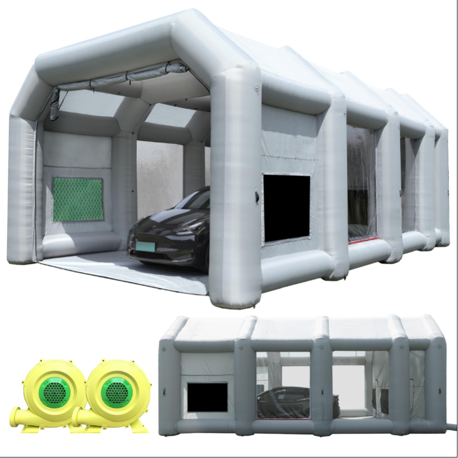 빠른 항공 배송 26x14x10피트(90x42x3m)  - Inflatable Paint Booth 리뷰 및 가격