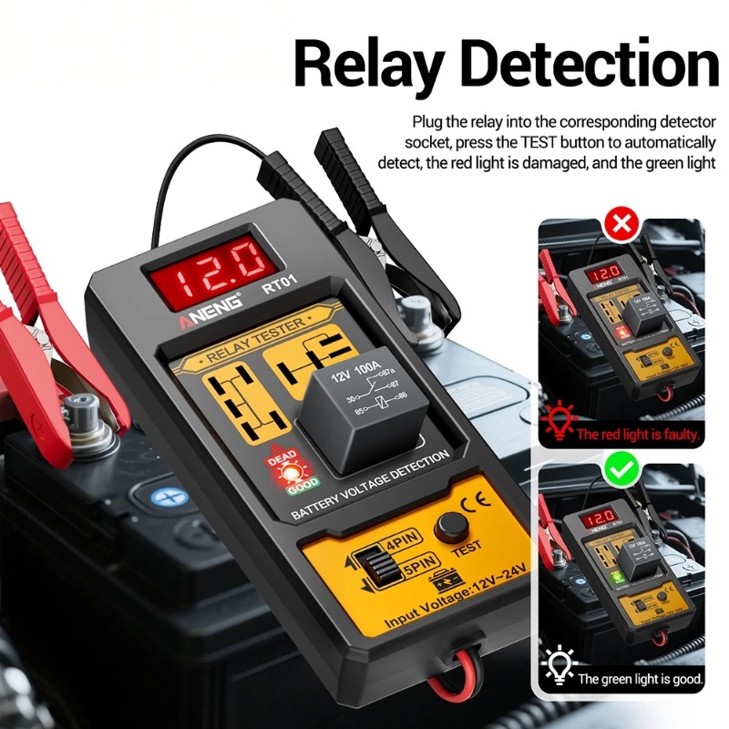 12V 24V 자동차 릴레이 테스터 범용 4핀 5핀 자 - Battery Load Tester 리뷰 및 가격