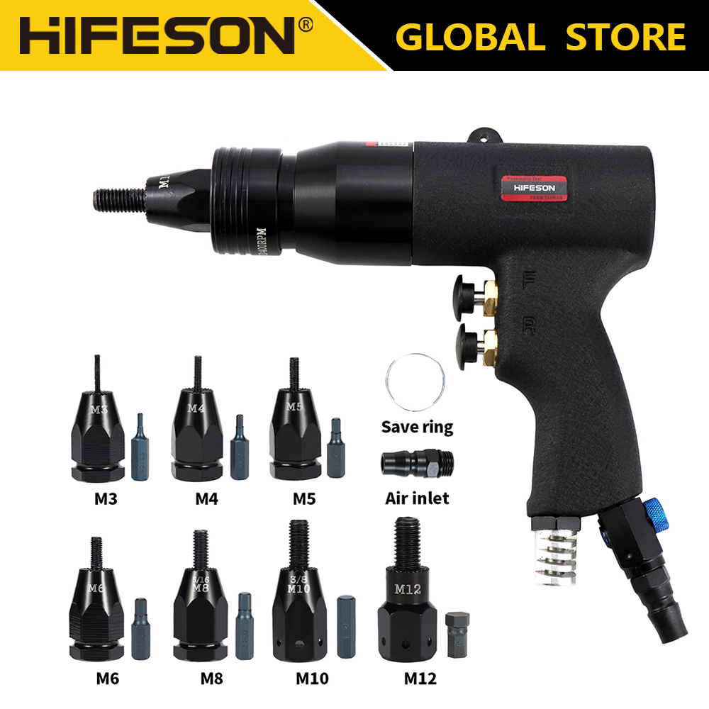 HIFESON 자동 잠금 공압 리벳 너트 건 알루미늄  - Rivet Gun Air 리뷰 및 가격